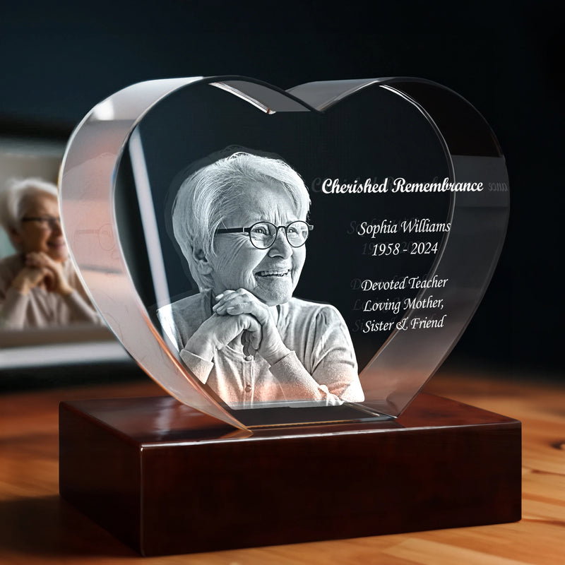 Memorial Heart Crystal