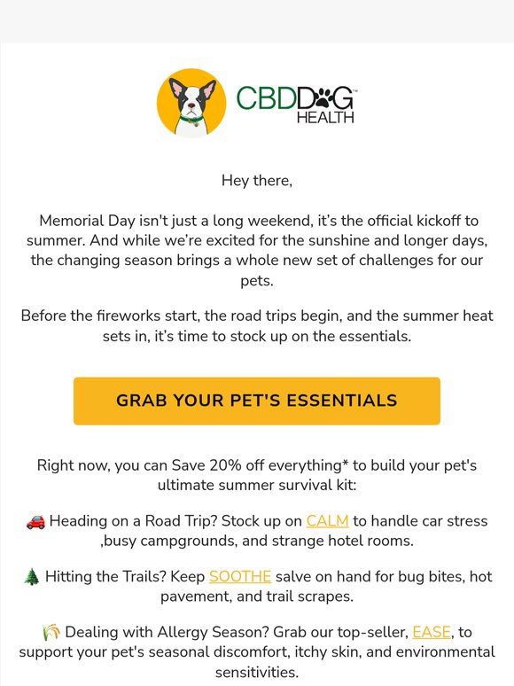 Is your pet’s summer "Go-Bag" ready? 🎒