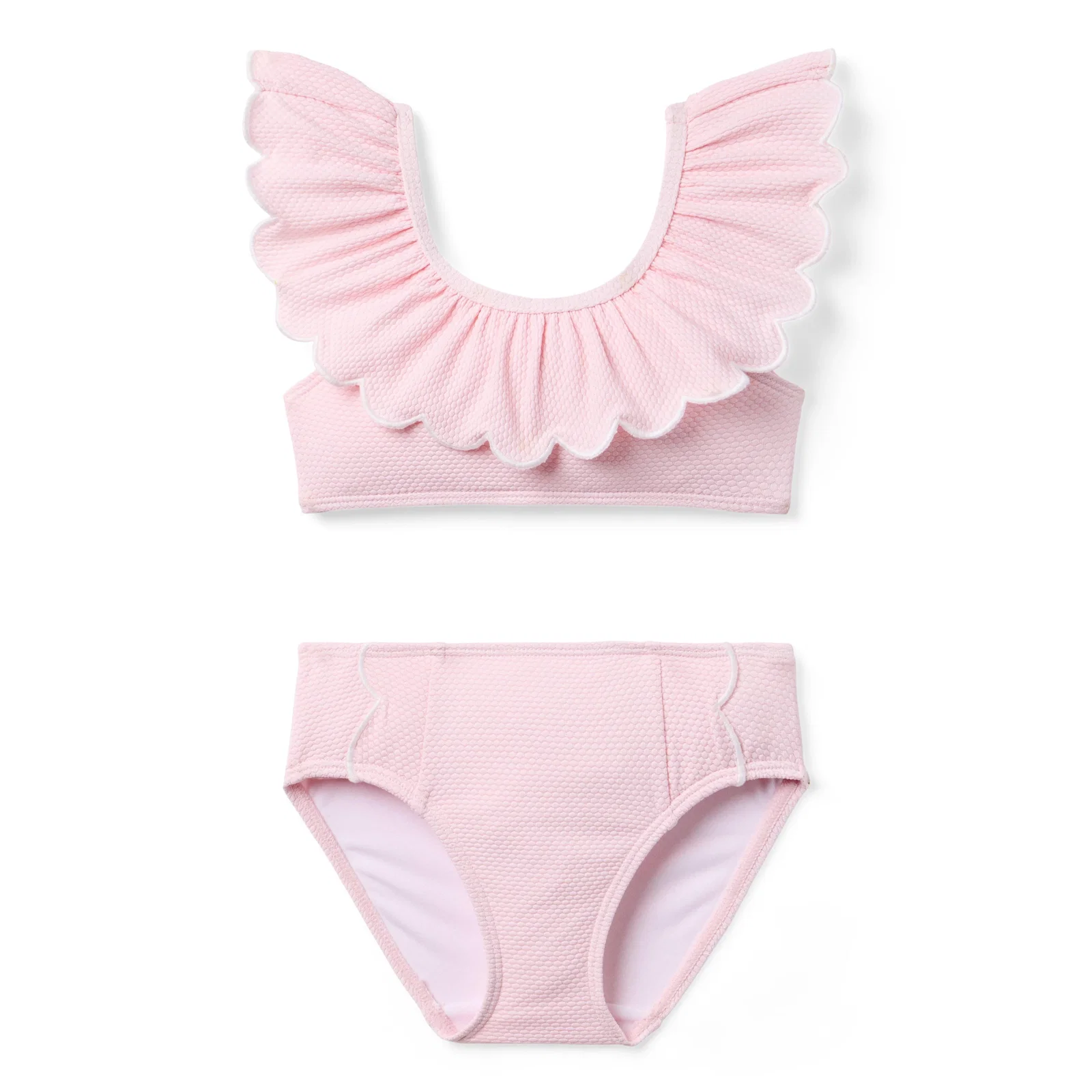 Textured Ruffle 2-Piece Swimsuit