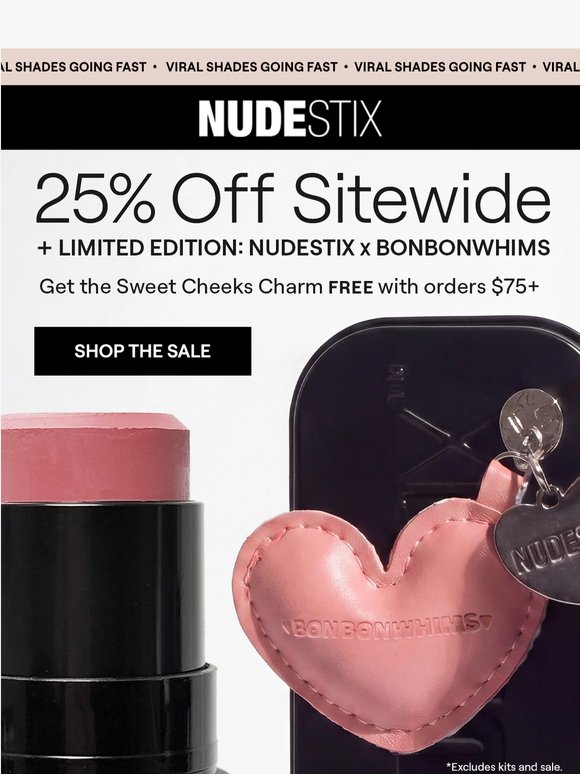 Free charm? Yes please. 25% off too 💋