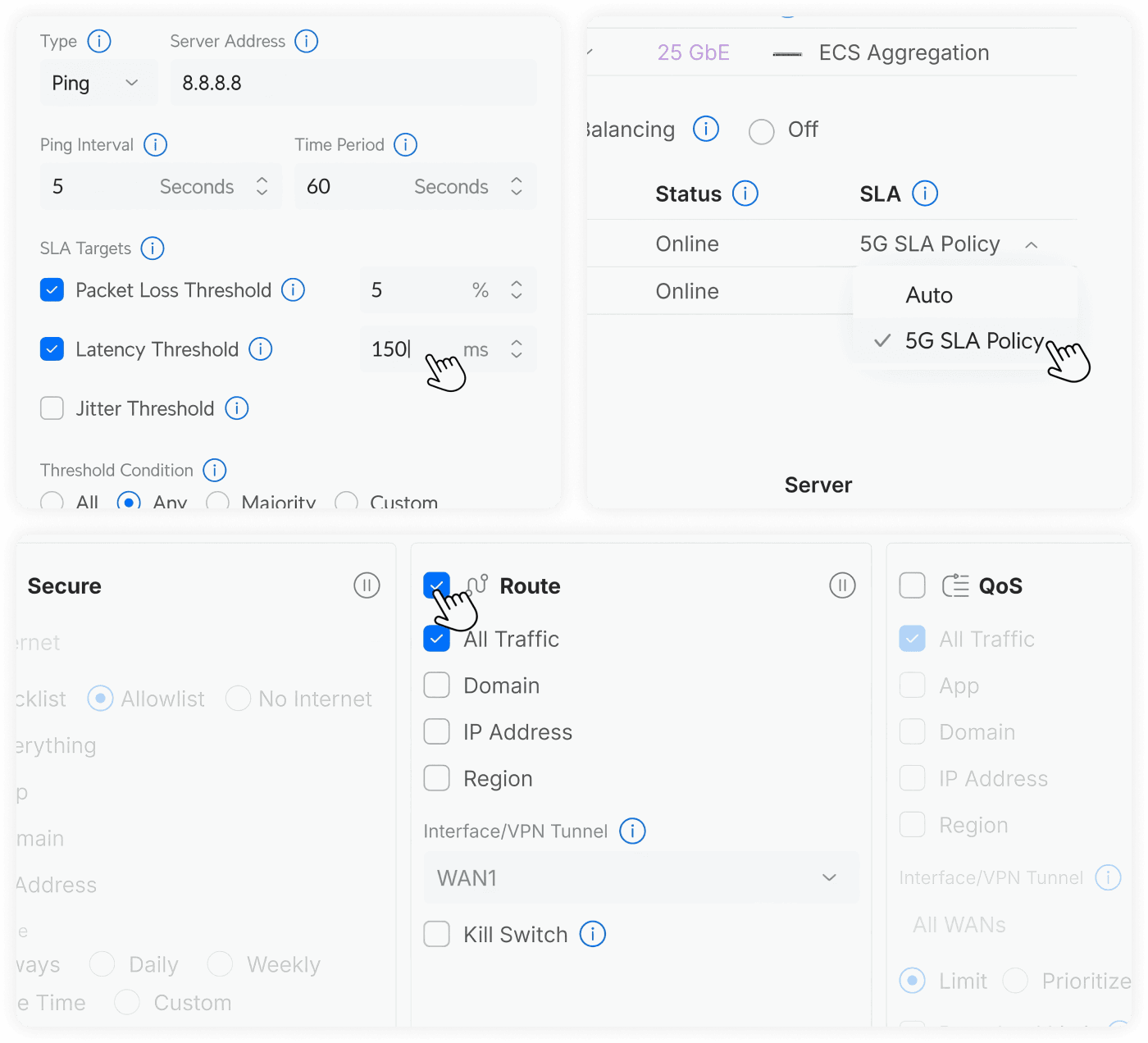 With the full power of UniFi Network 10.4, you control exactly when 5G activates,  how failover behaves, and how traffic is managed.