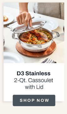 D3 Stainless 2 qt. cassoulet with lid