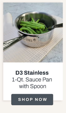 D3 Stainless 1 qt. sauce pan with spoon