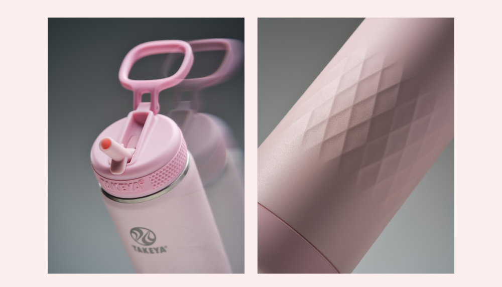 22oz Takeya Sport Water Bottle With Straw Lid - Peony
