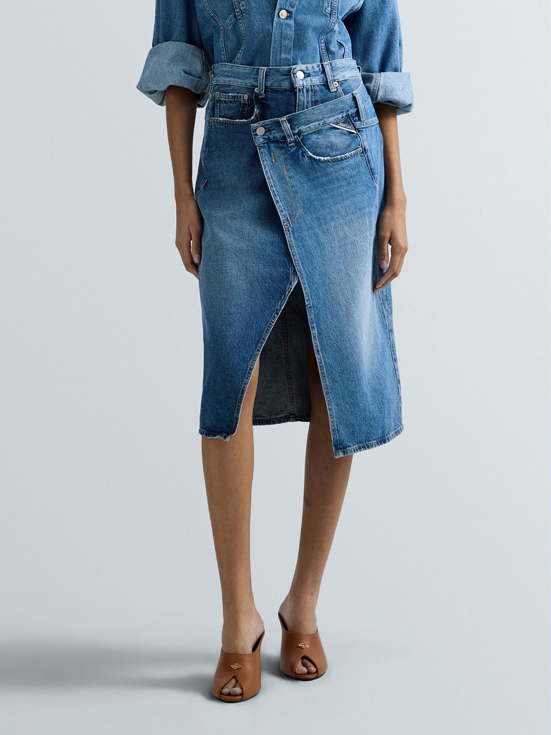W_DENIM-MIDISKIRT