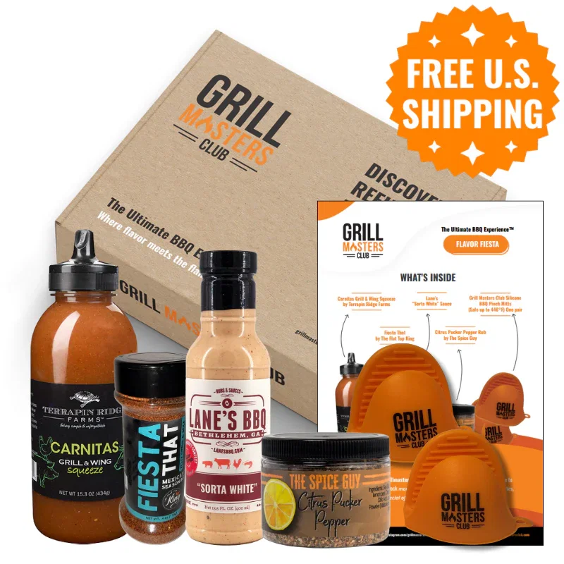 Image of Flavor Fiesta BBQ Box - Fajita & Carne Asada-Style Mexican Grilling Kit