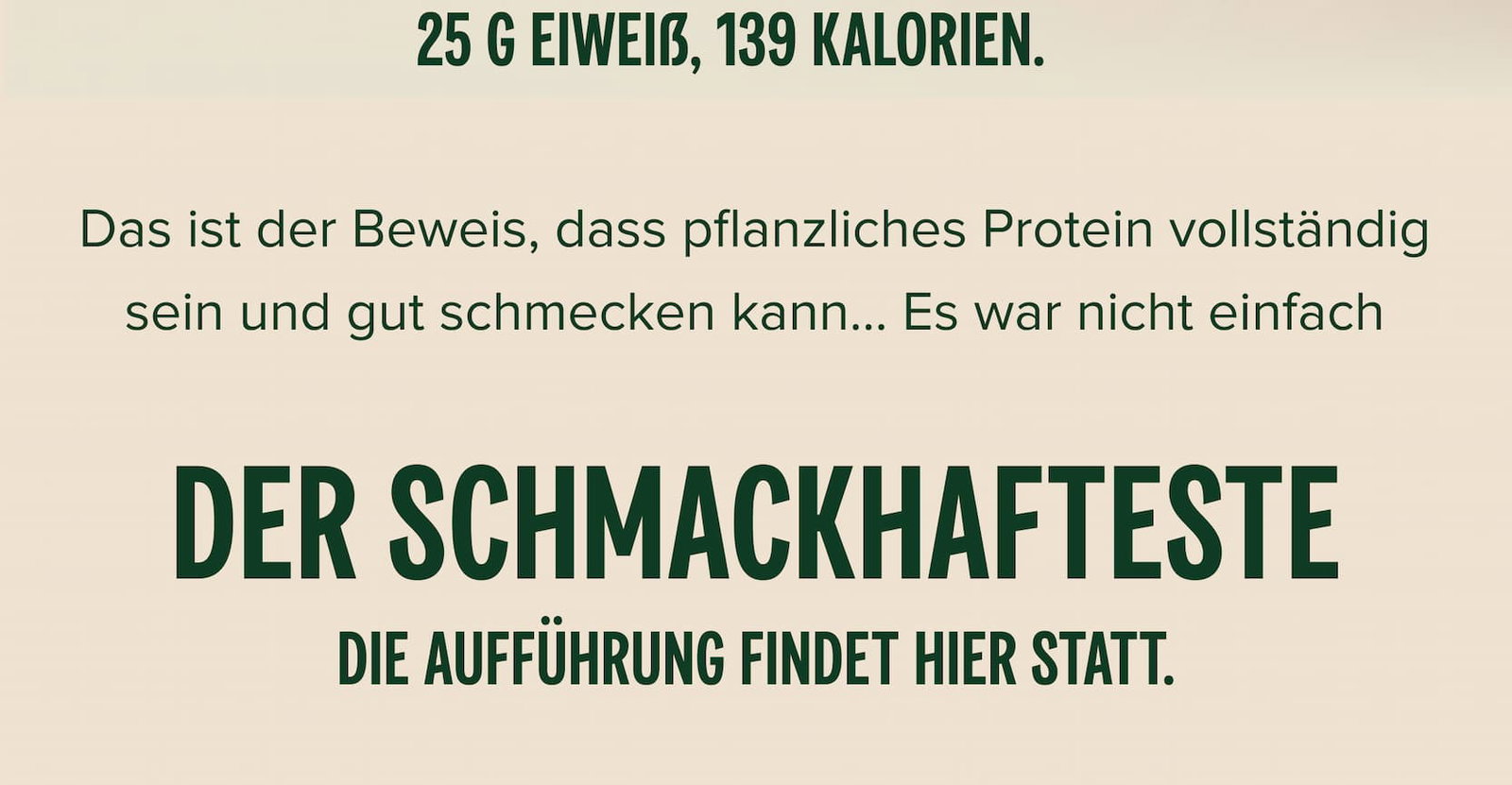 25 g Eiweiß, 139 Kalorien.  Das ist der Beweis, dass pflanzliches Protein vollständig sein und gut schmecken kann… Es war nicht einfach