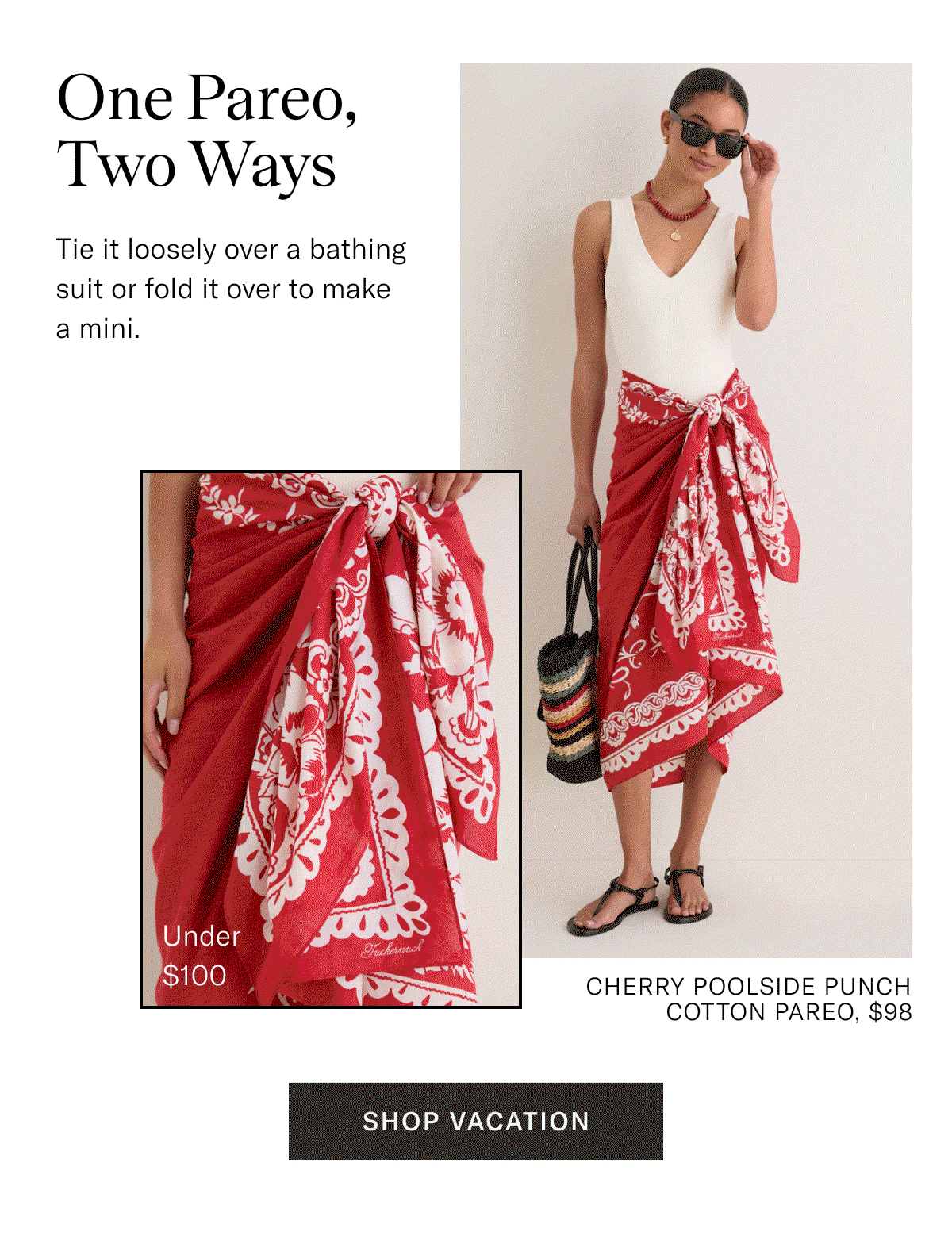 One Pareo, Two Ways