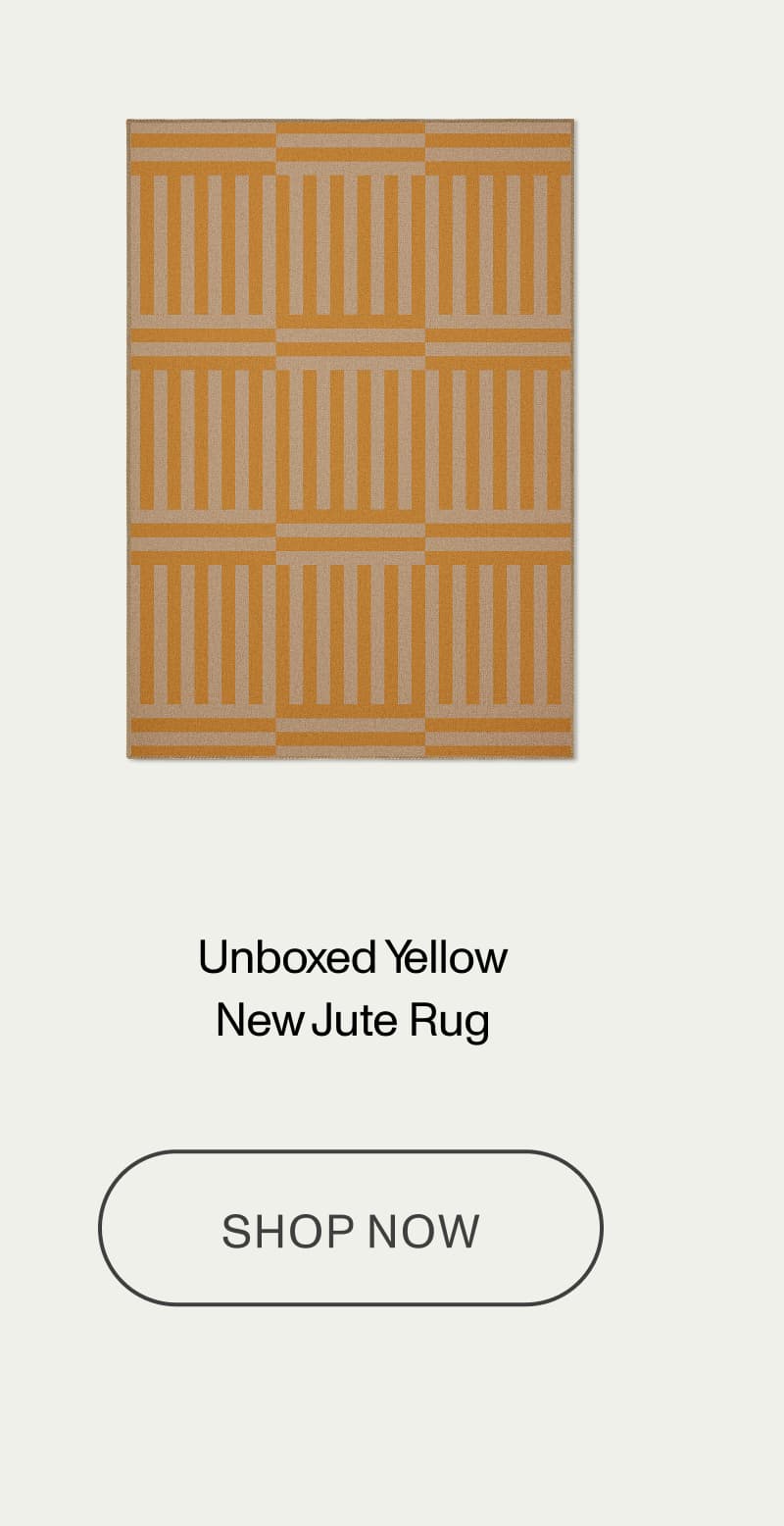 Unboxed Yellow New Jute Rug