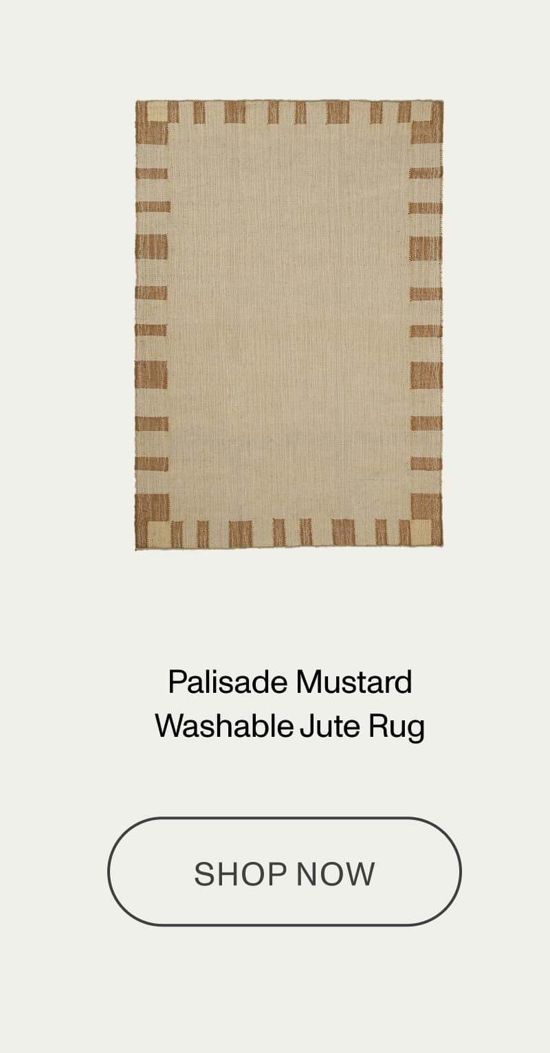 Palisade Mustard Washable Jute Rug