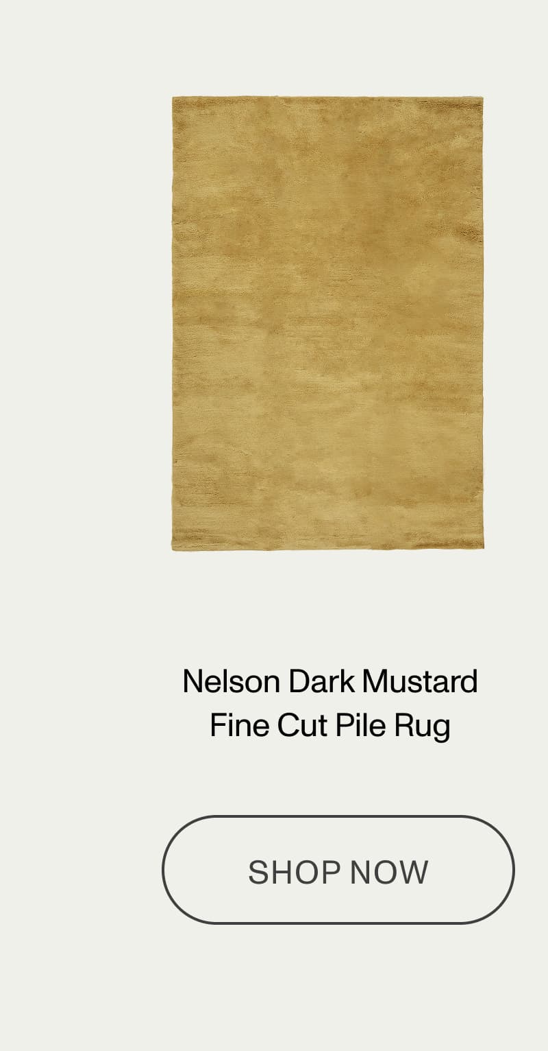 Nelson Dark Mustard Fine Cut Pile Rug