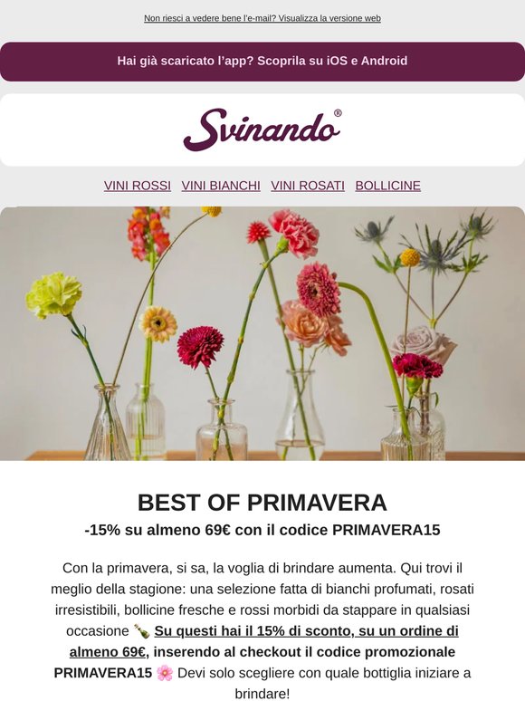 La primavera migliore? Quella con il -15%! 🌸