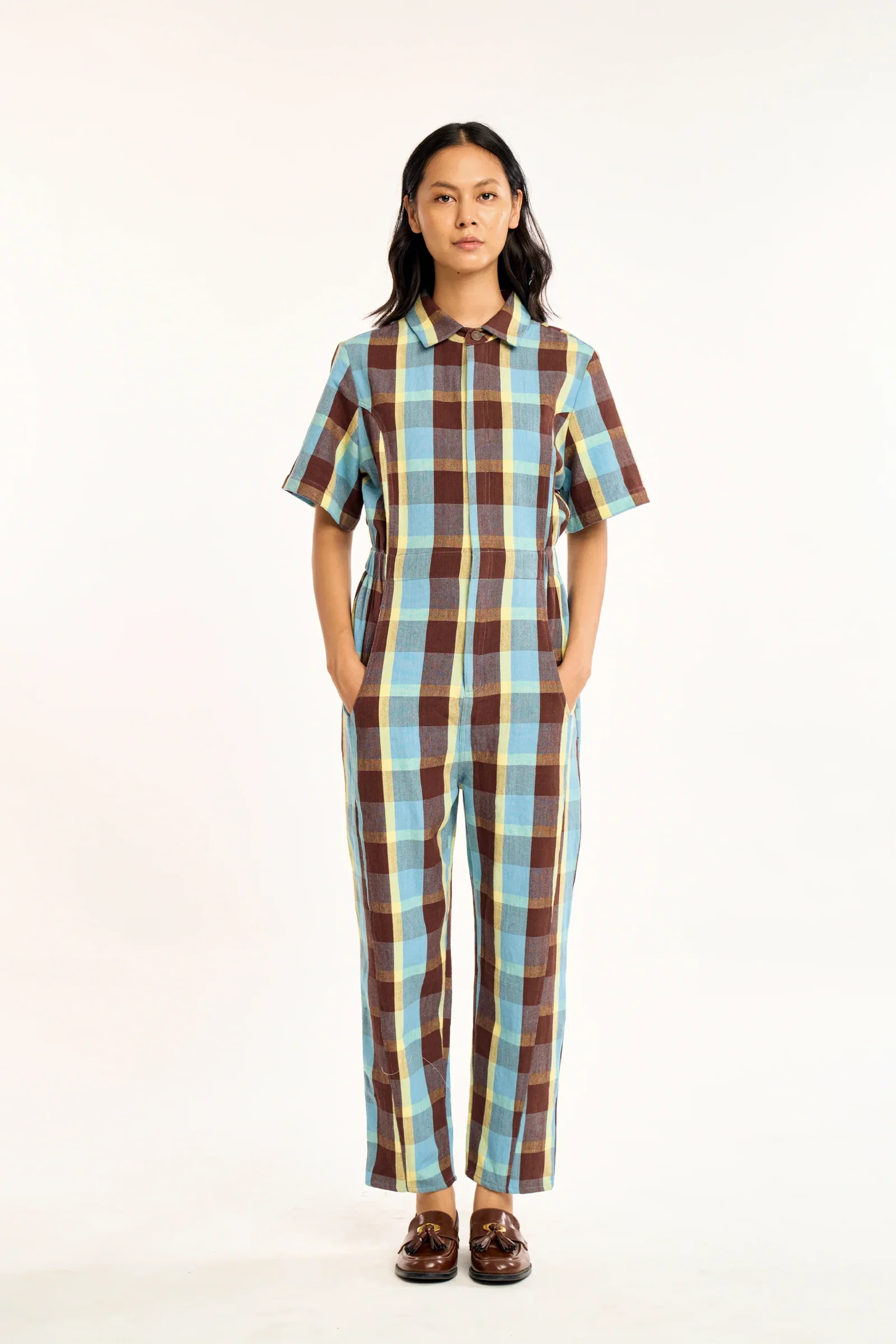 Image of STUDIO JUMPSUIT | CEDAR CHEX