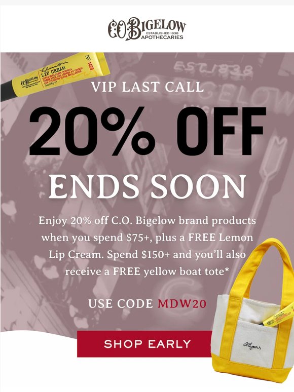 Last chance for VIP savings!