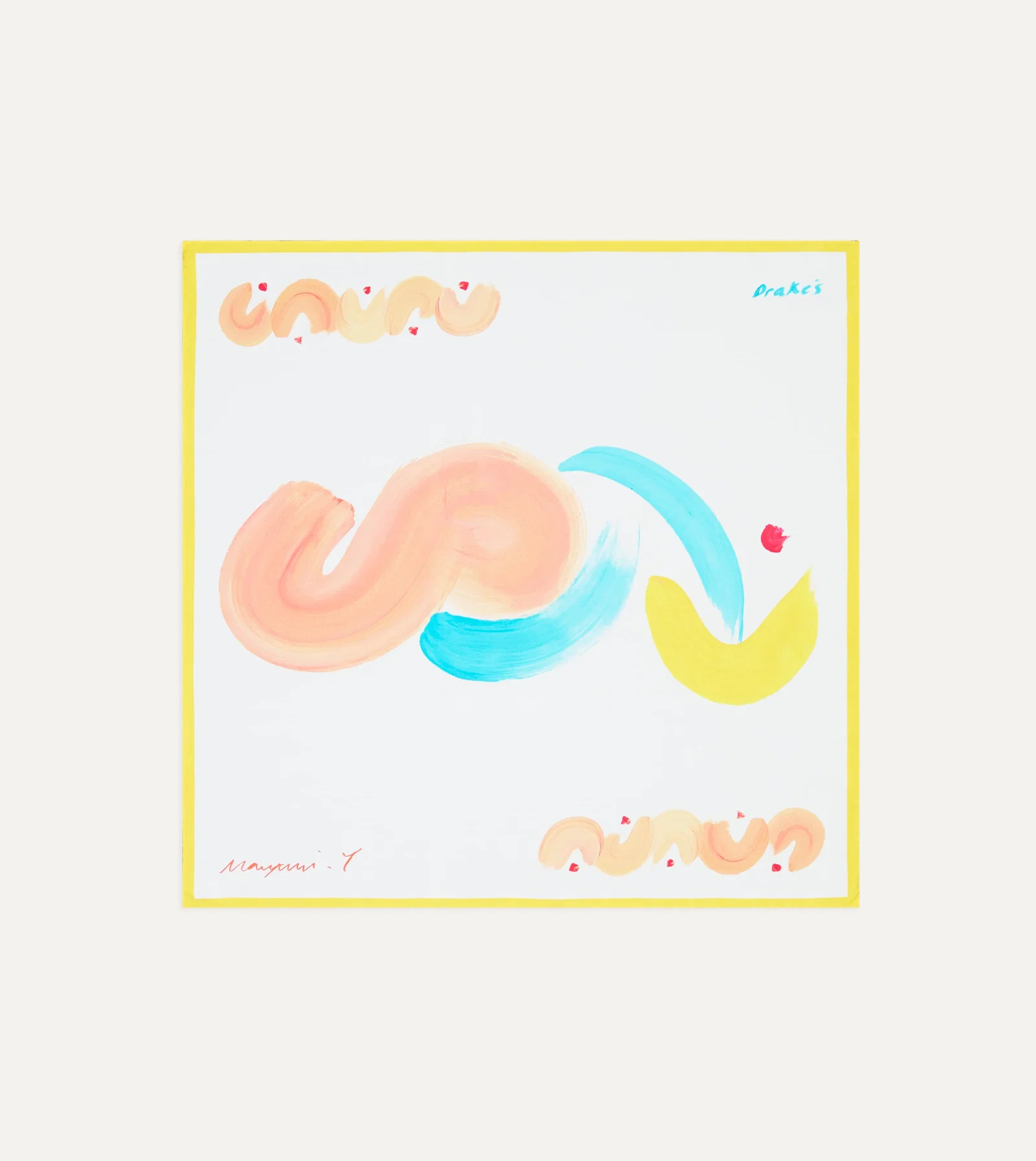 Image of Mayumi Y. for Drake’s Brush Print Silk Bandana