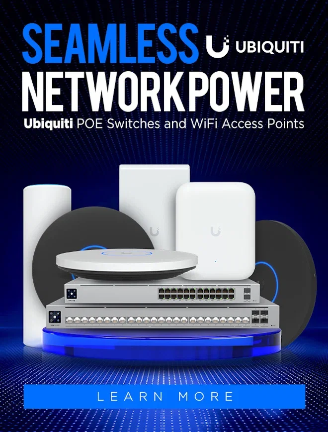 VENDOR Ubiquiti POE Switches & WiFi Access Points