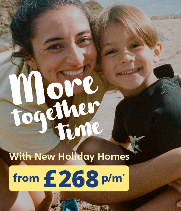 New holiday homes from just £268p/m