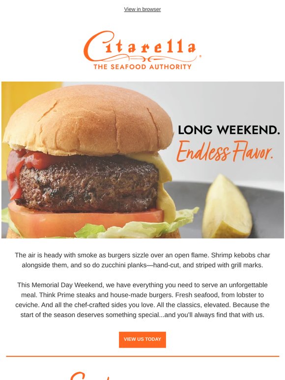 Open for Your Gourmet Memorial Day Menu ➡️