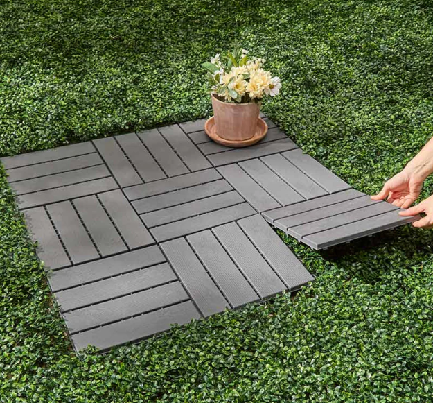 Multi Purpose Interlocking Gray Tiles - Set of 9