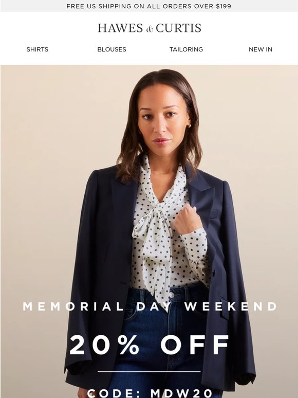 20% OFF: Memorial Day Weekend
