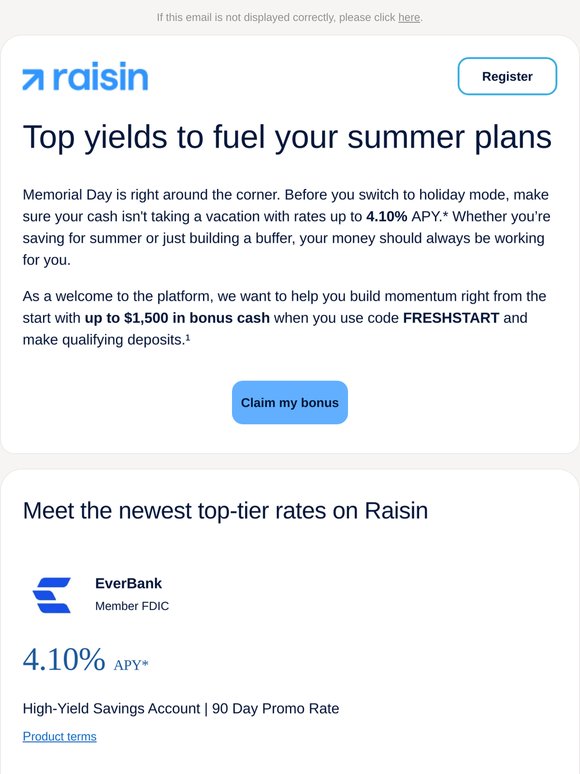 4.10% APY: A smart move before Memorial Day