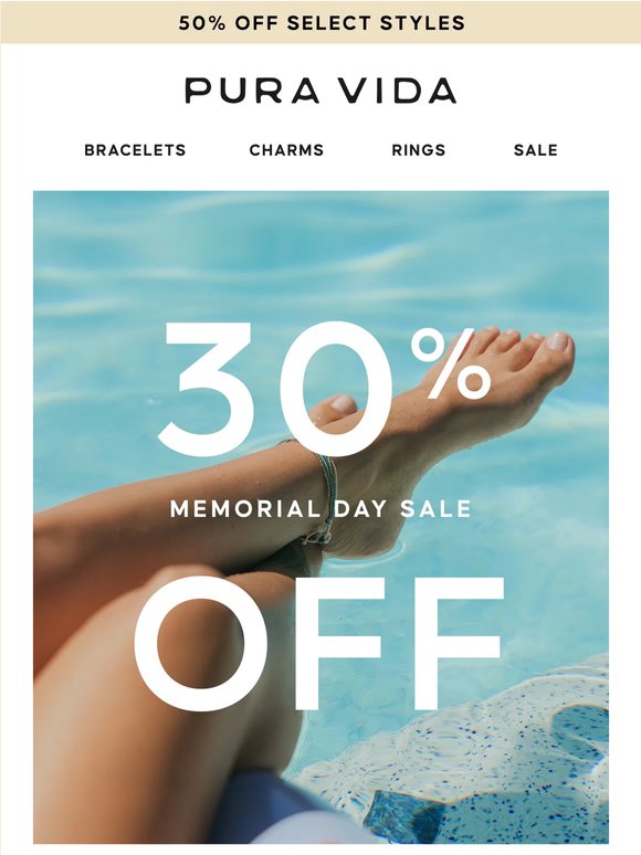 30% Off The Ultimate Summer Accessory
