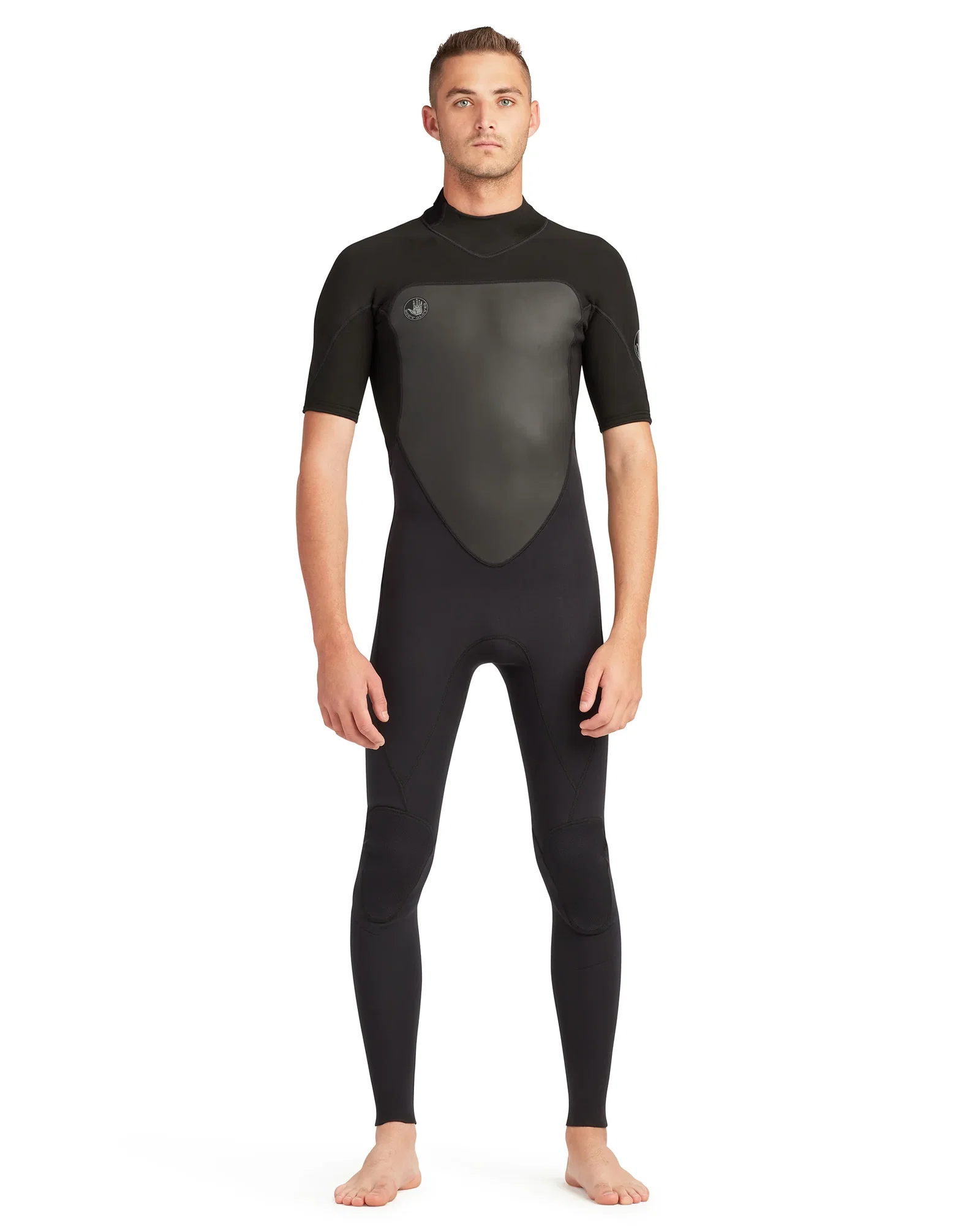 Image of Phoenix 2/2mm Back Zip Short Sleeve Full Wetsuit - Black