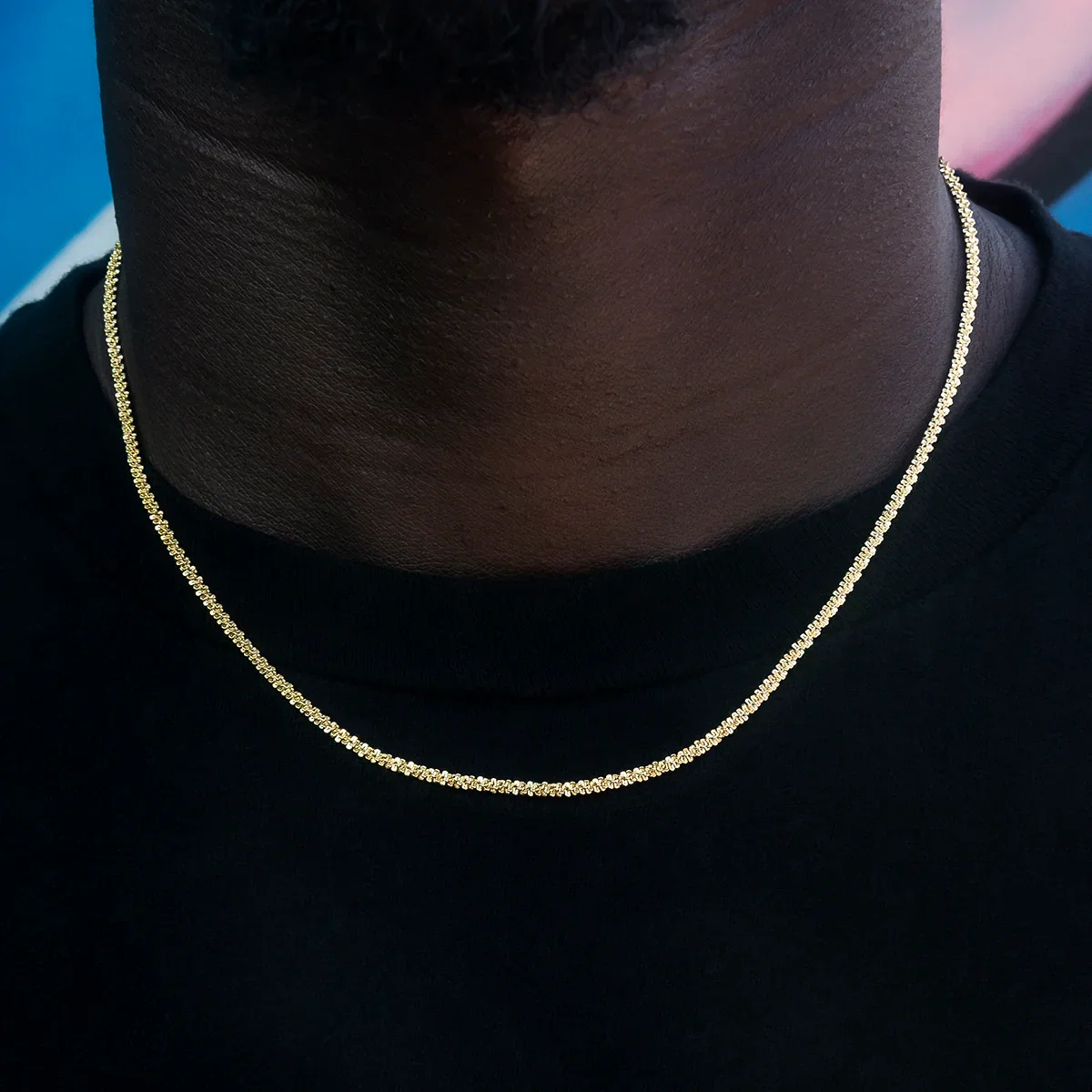 Image of Popcorn Chain in Yellow Gold- 2mm