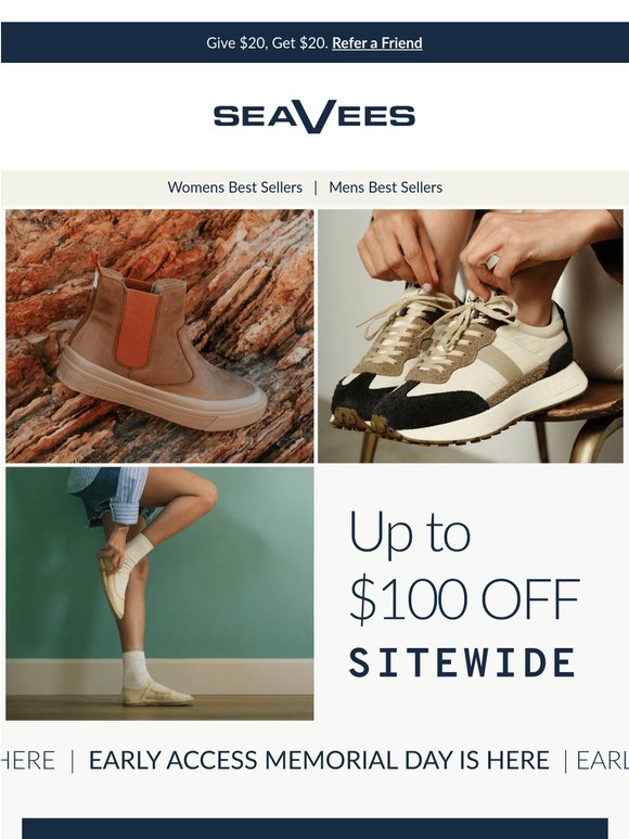 Up to $100 OFF Sitewide: VIP Early Access Memorial Day is Here