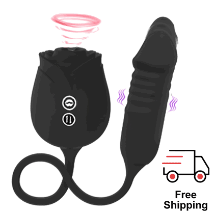 Black Rose Dual Stimulation Massager – Suction & Internal Vibration