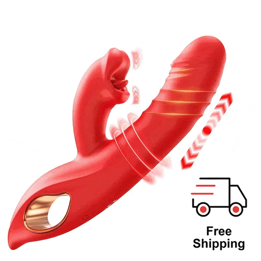 Thrya Rabbit Dual-Action Massager with Tongue-Style Tip & Internal Motion