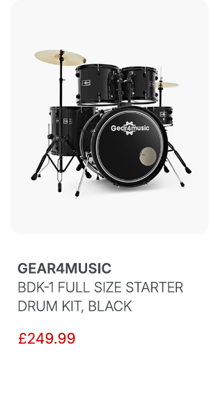 BDK-1 Full Size Starter Drum Kit by Gear4music, Black