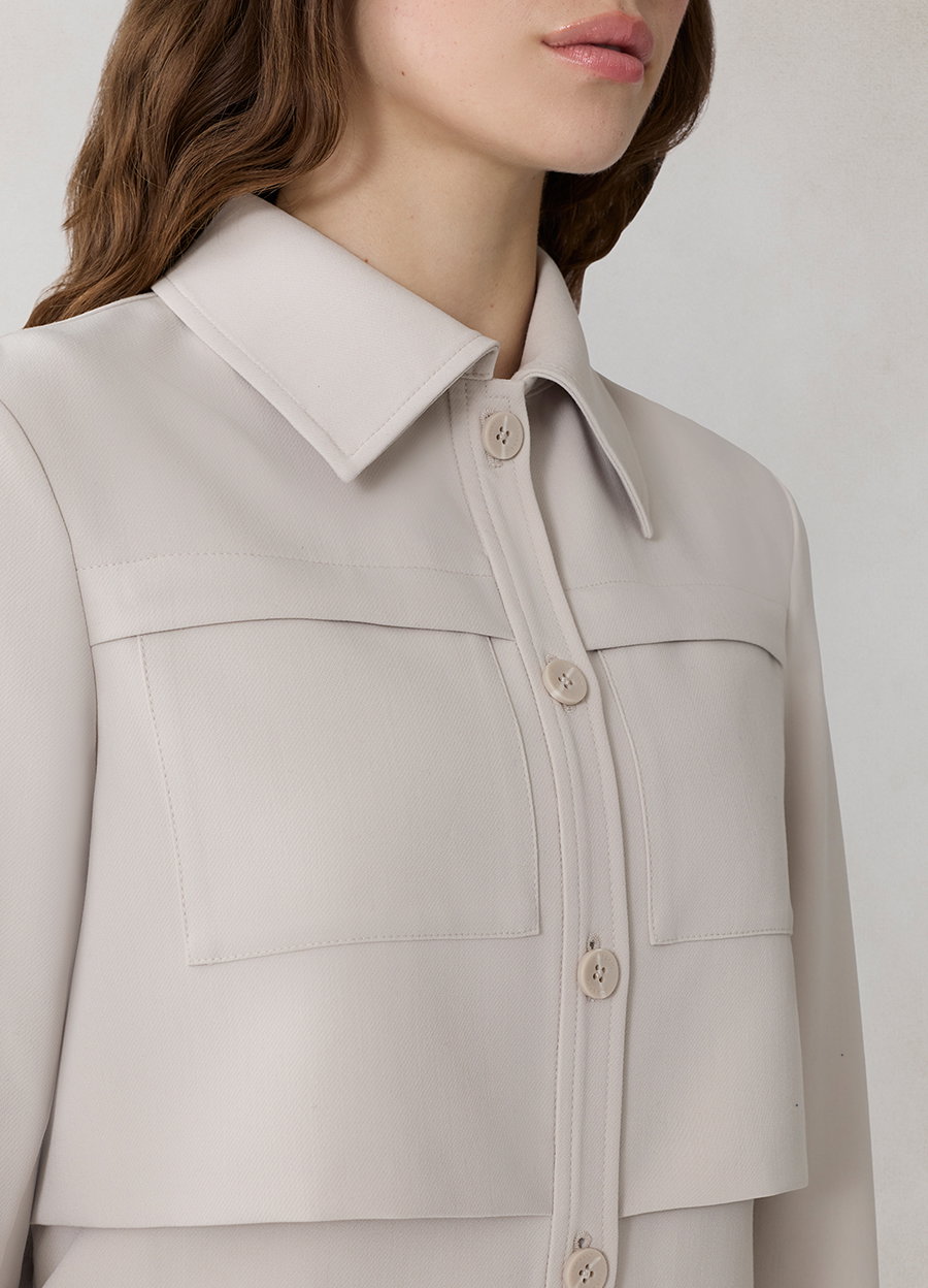 HAISLEY Safari Jacket in Stretch Cross-Hatch