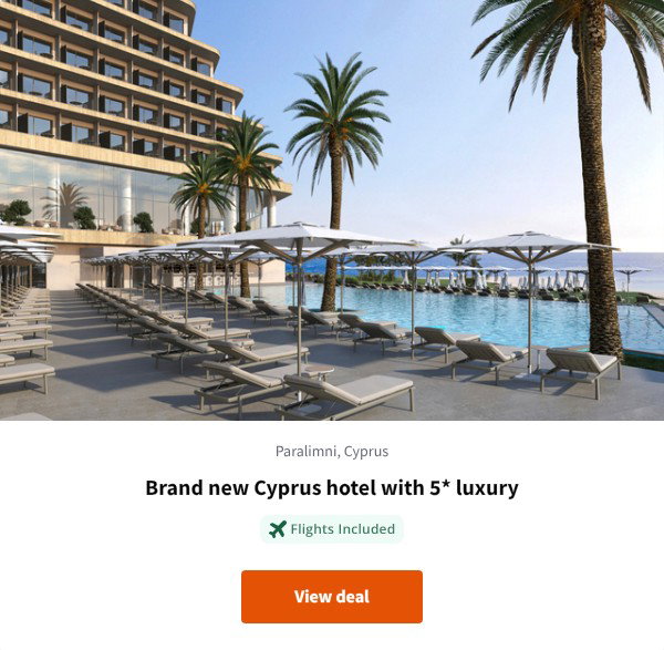 Brand new Cyprus hotel with 5* luxury
