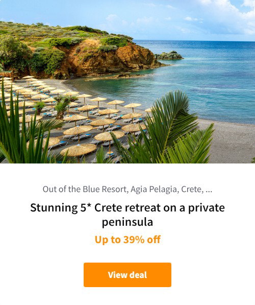 Stunning 5* Crete retreat on a private peninsula
