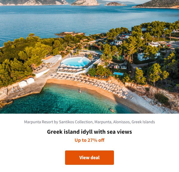 Greek island idyll with sea views