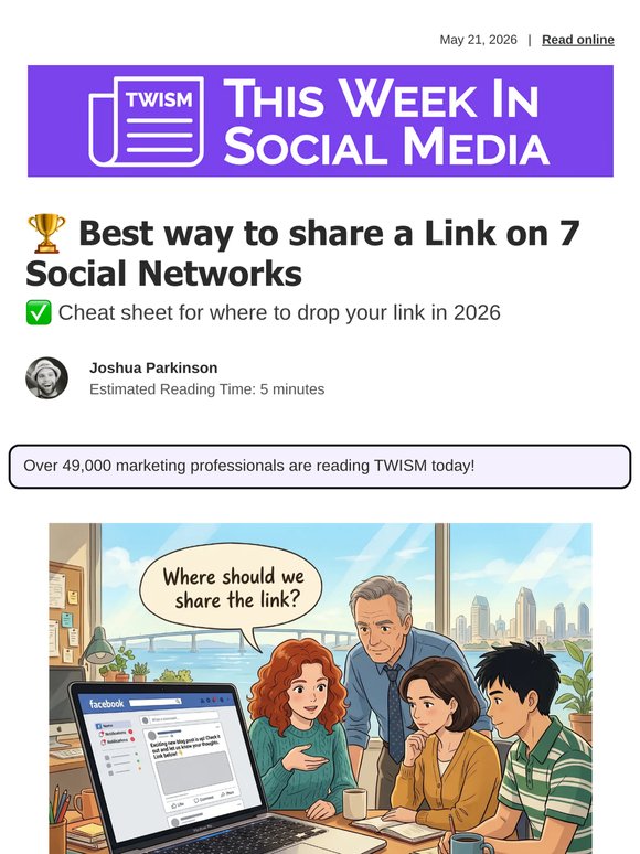 🏆 Best way to share a Link on 7 Social Networks