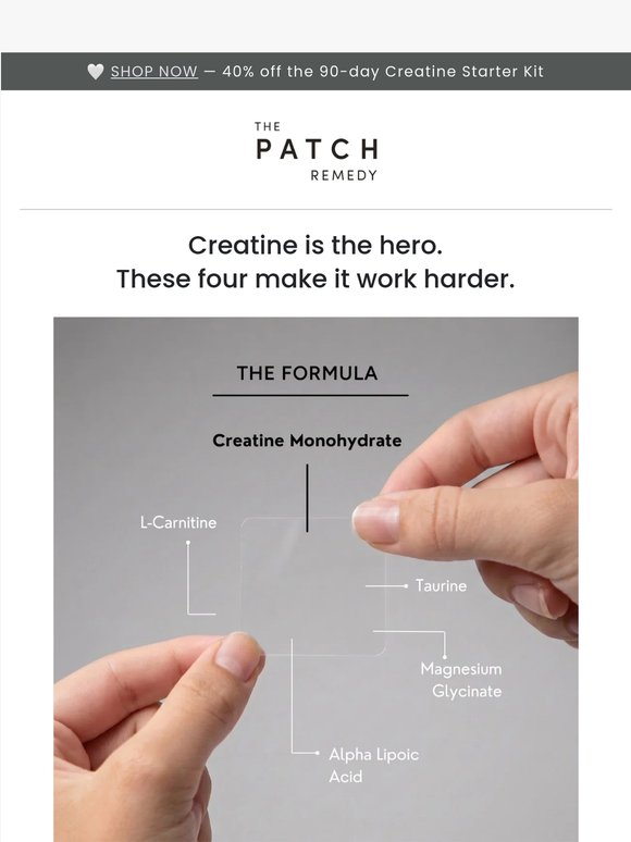 What's actually in the Creatine patch...and why