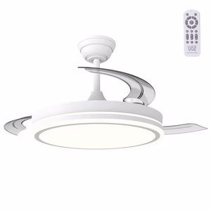 Ventilador DC"Martina" Función Verano-Invierno 48W Blanco 3 Aspas 5040lm 3500-4000-6500k Remoto y Temporizador