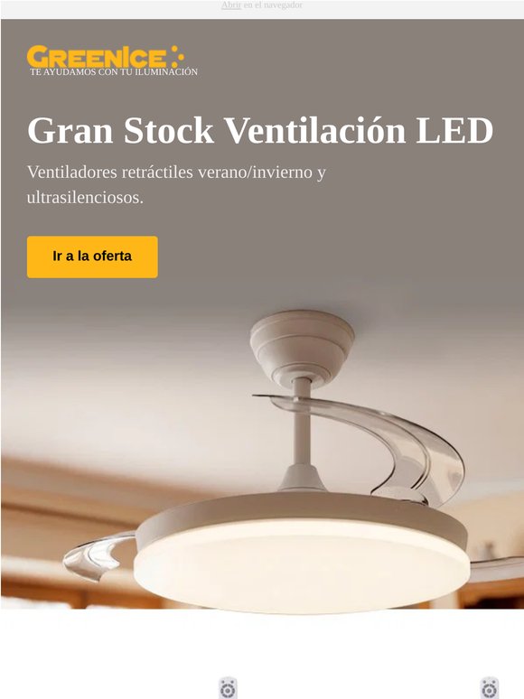¡Llegó el calor! Ventiladores LED de techo con Mejor Precio Garantizado