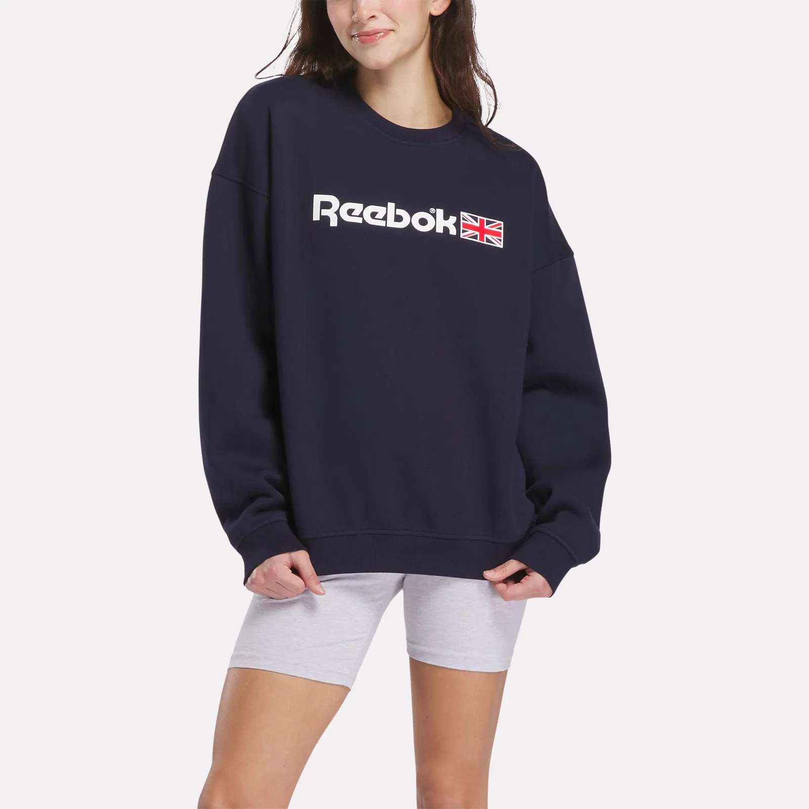 Image of Relaxed Fit Crew Neck Sweatshirt