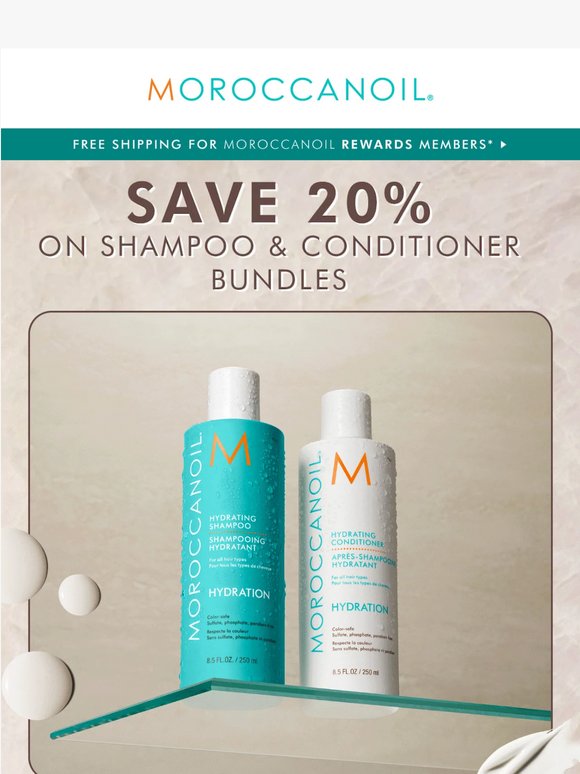 Save 20% on shampoo and conditioner duos ✨