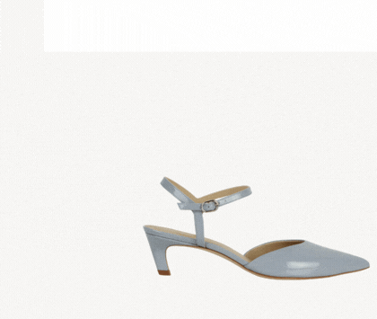 The Claire Kitten Heel Horizon Blue Patent