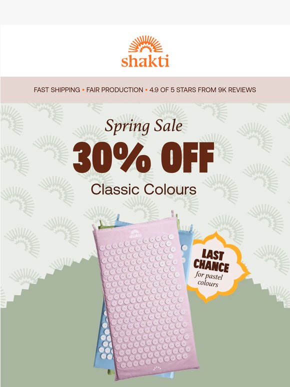 30% off selected Classic colours
