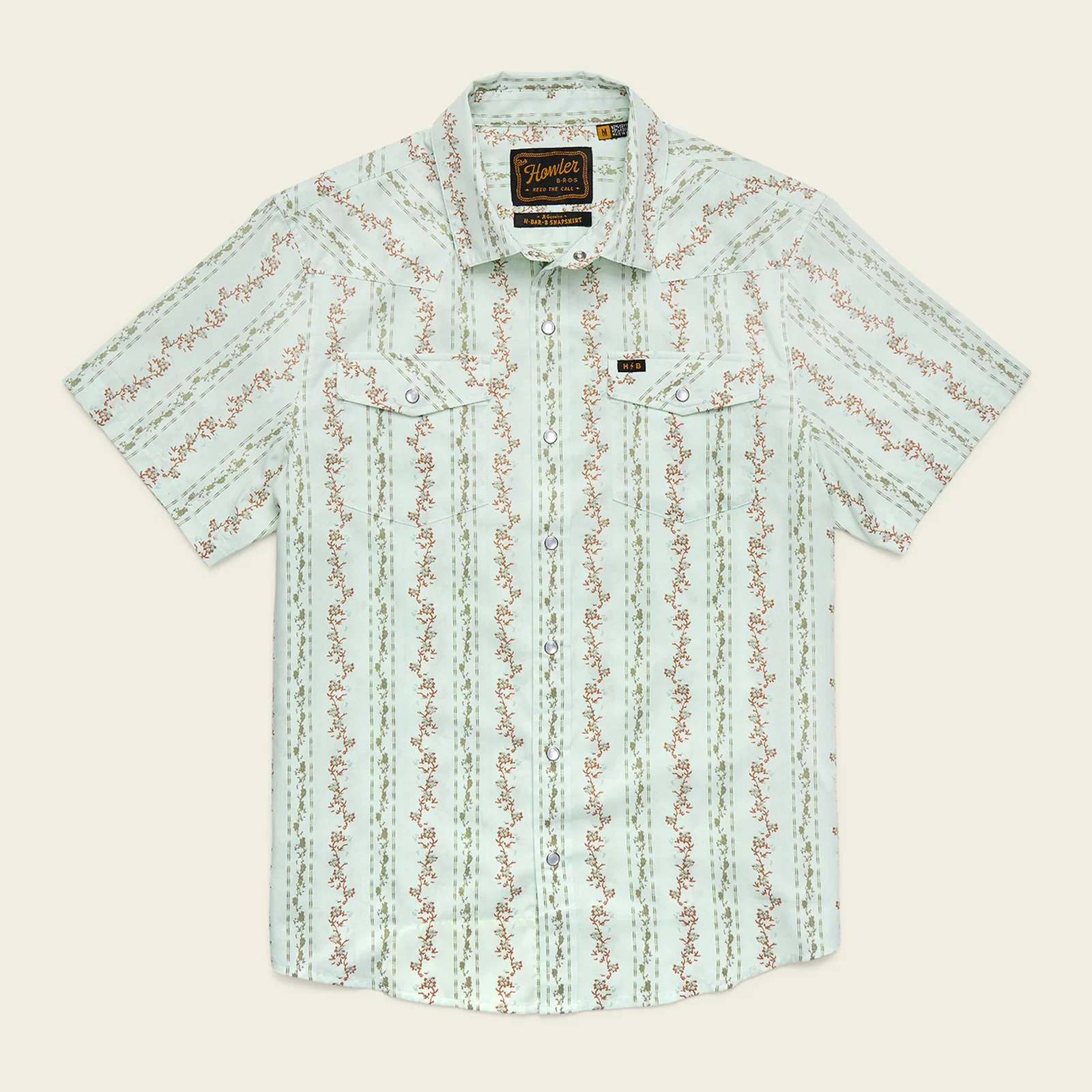 Image of H Bar B Snapshirt - Hibiscus Ribbons : Mint