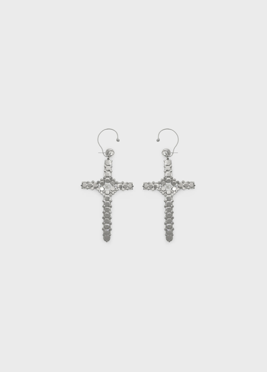 Metal and Glass Stone Earrings