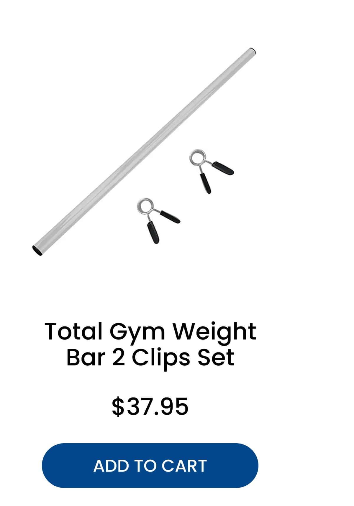 Total Gym Weight Bar 2 Clips Set