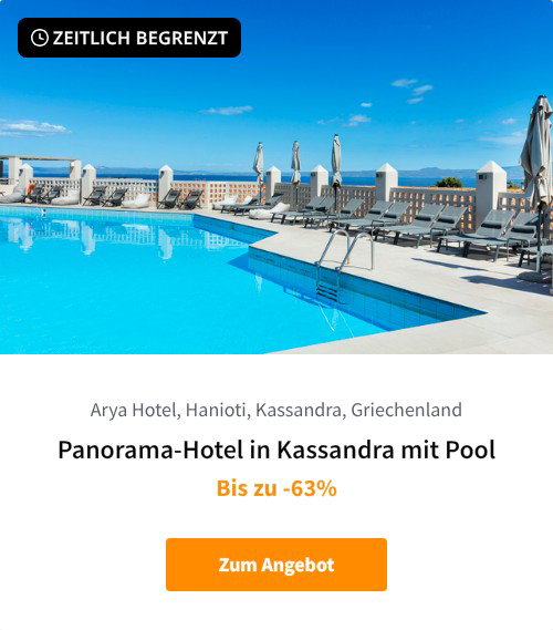 Panorama-Hotel in Kassandra mit Pool