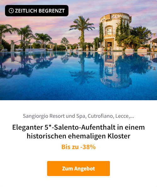 Eleganter 5*-Salento-Aufenthalt in einem historischen ehemaligen Kloster