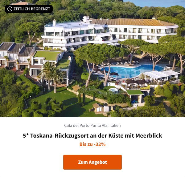 5* Toskana-Rückzugsort an der Küste mit Meerblick
